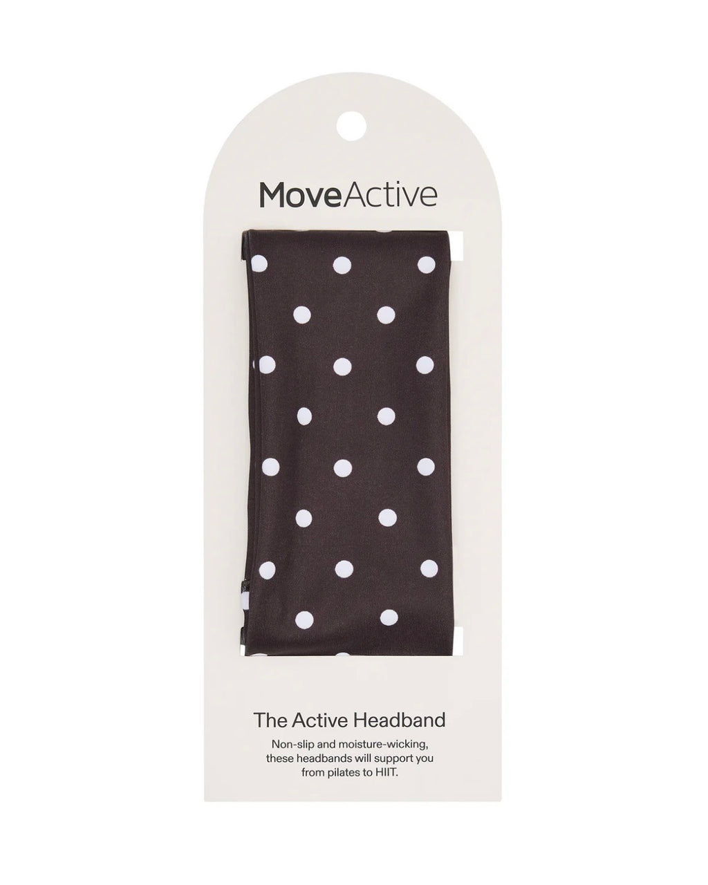 Active Headband - Espresso Polka Dots