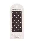 Active Headband - Espresso Polka Dots