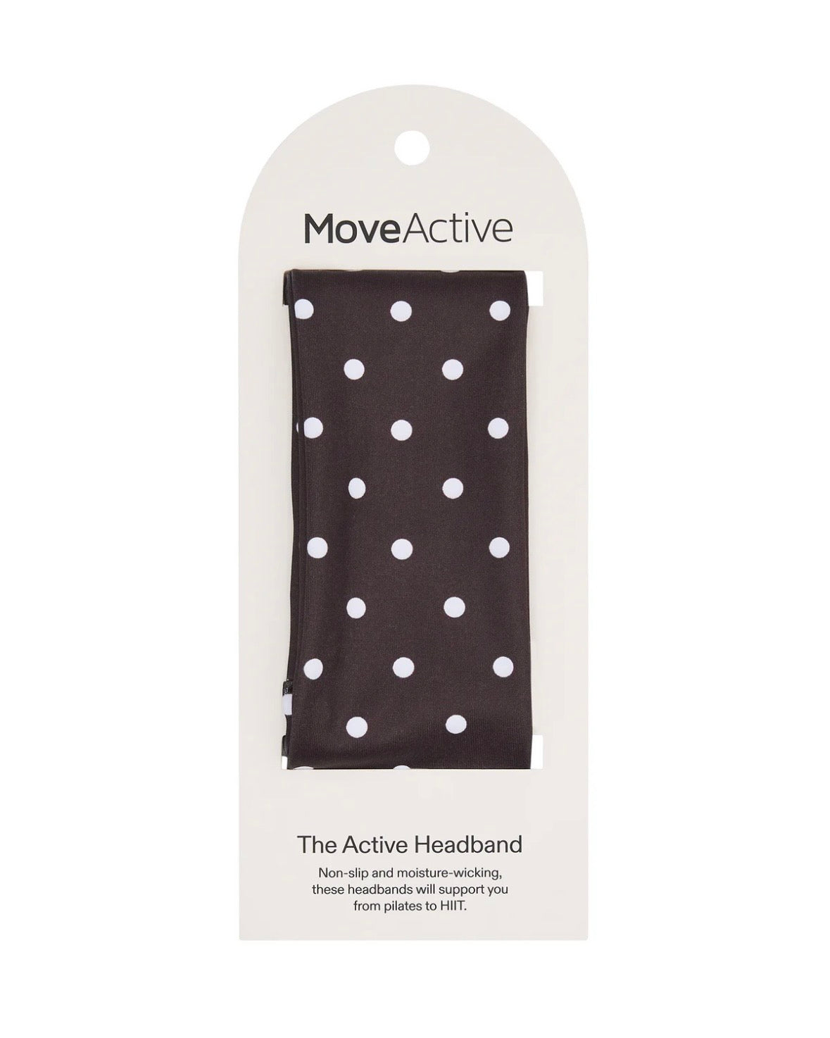 Active Headband - Espresso Polka Dots